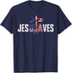 Jesus Saves Cross Subtle Christian Religious Faith USA Flag T-Shirt - T-Shirt | Navy