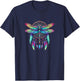 Dragonfly Dream Catcher - Native American Dreamcatcher - , Small, Black T-Shirt - T-Shirt | Navy