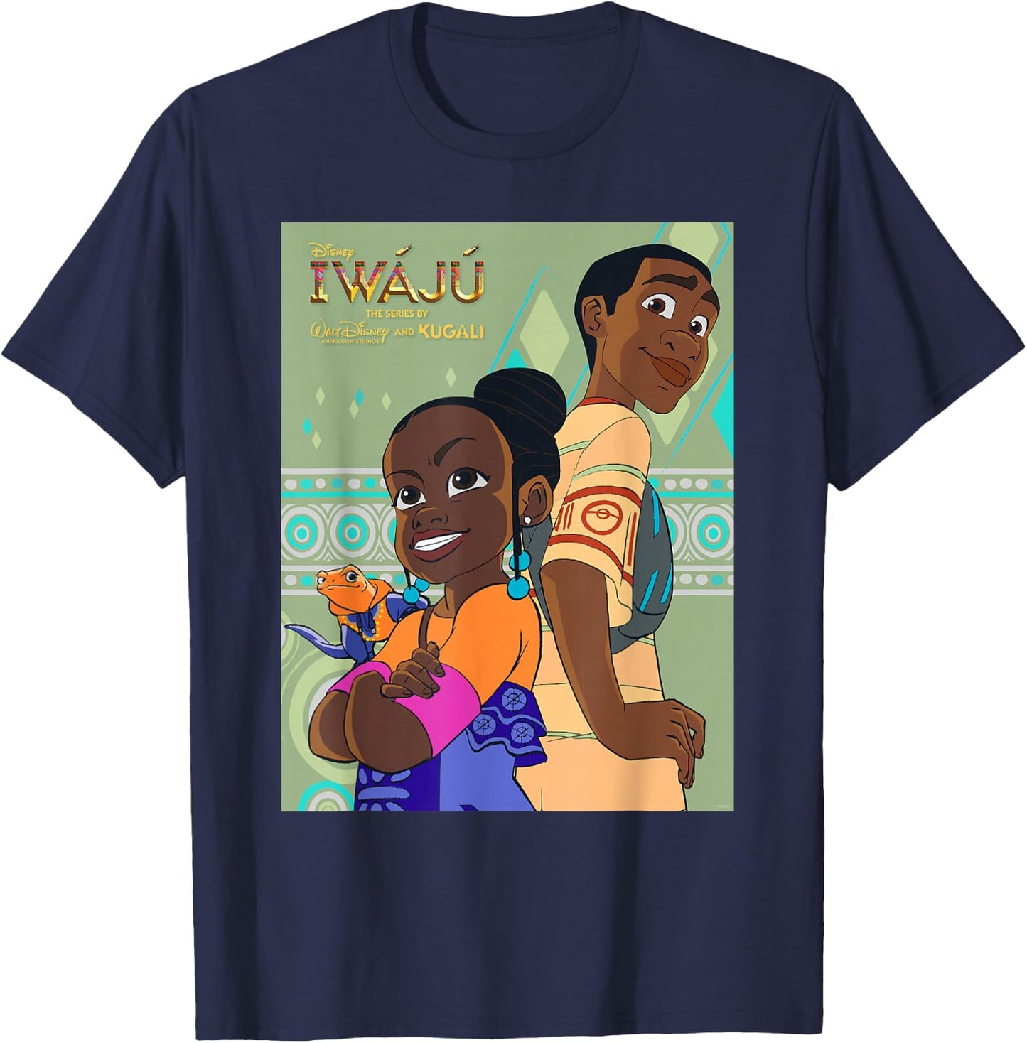 Disney Iwáju Animated Series Tola Kole and Otin Disney+ T-Shirt - T-Shirt | Navy