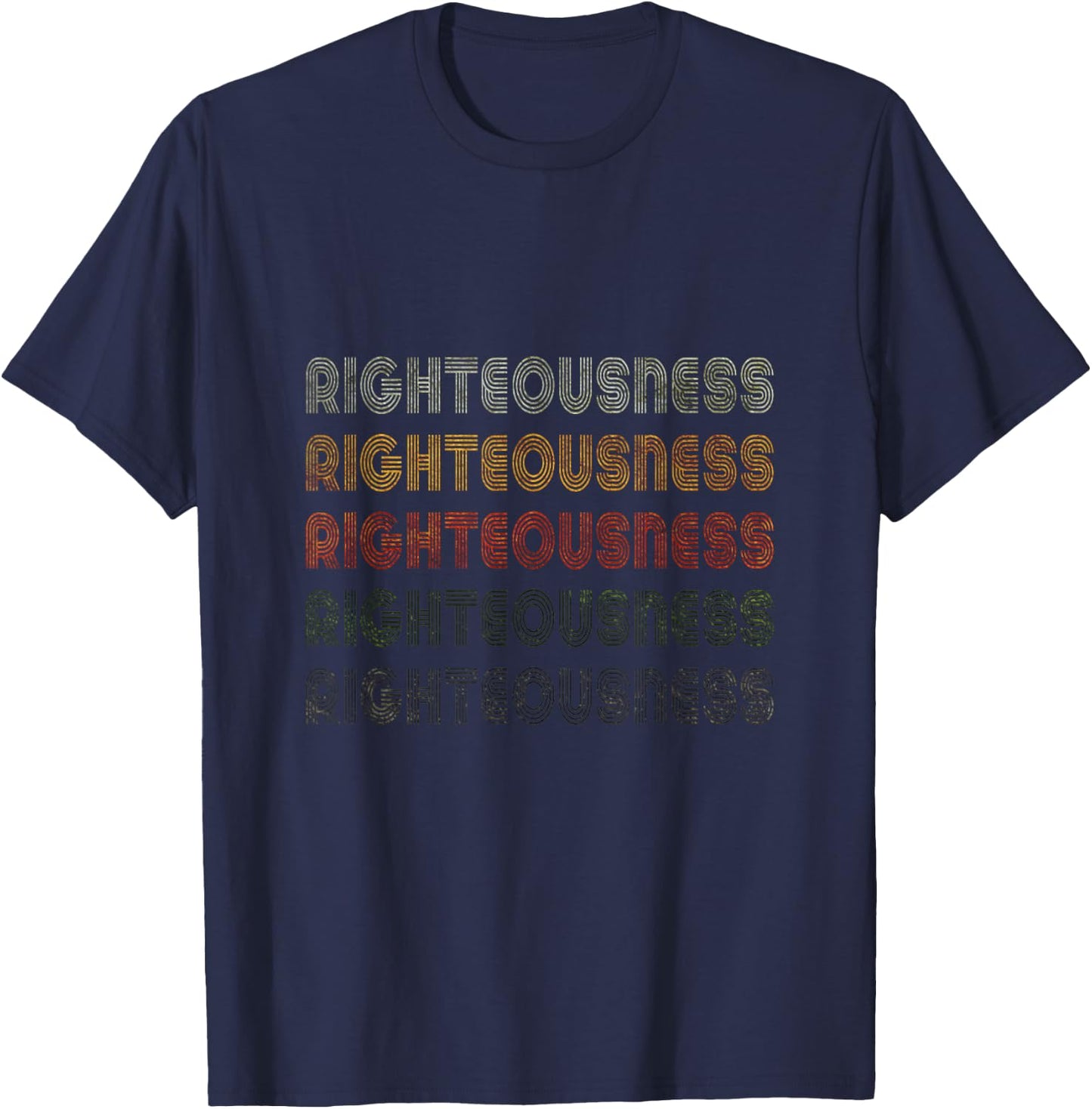 Love Heart Righteousness Grunge Vintage Style Righteousness T-Shirt - T-Shirt | Navy