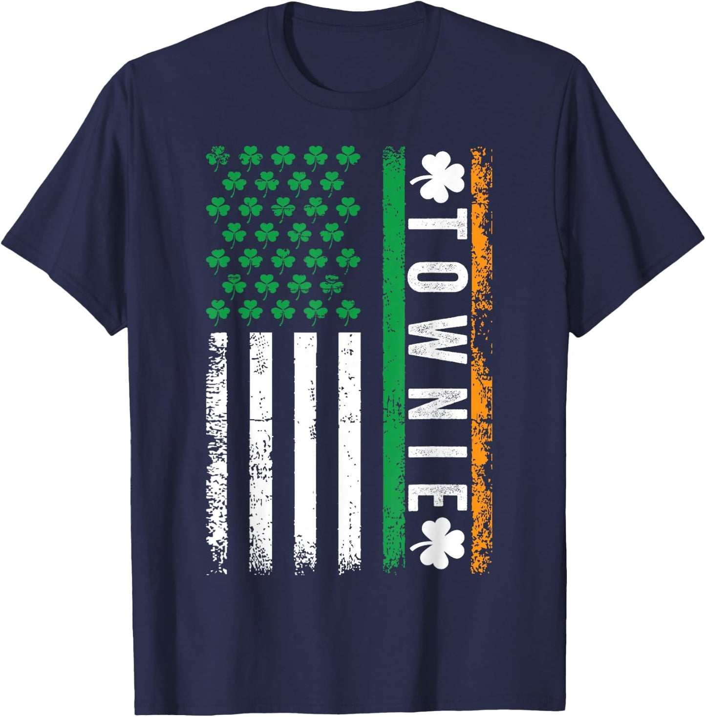 Townie Irish, St Patricks Day Charlestown, Townie T-Shirt - T-Shirt | Navy