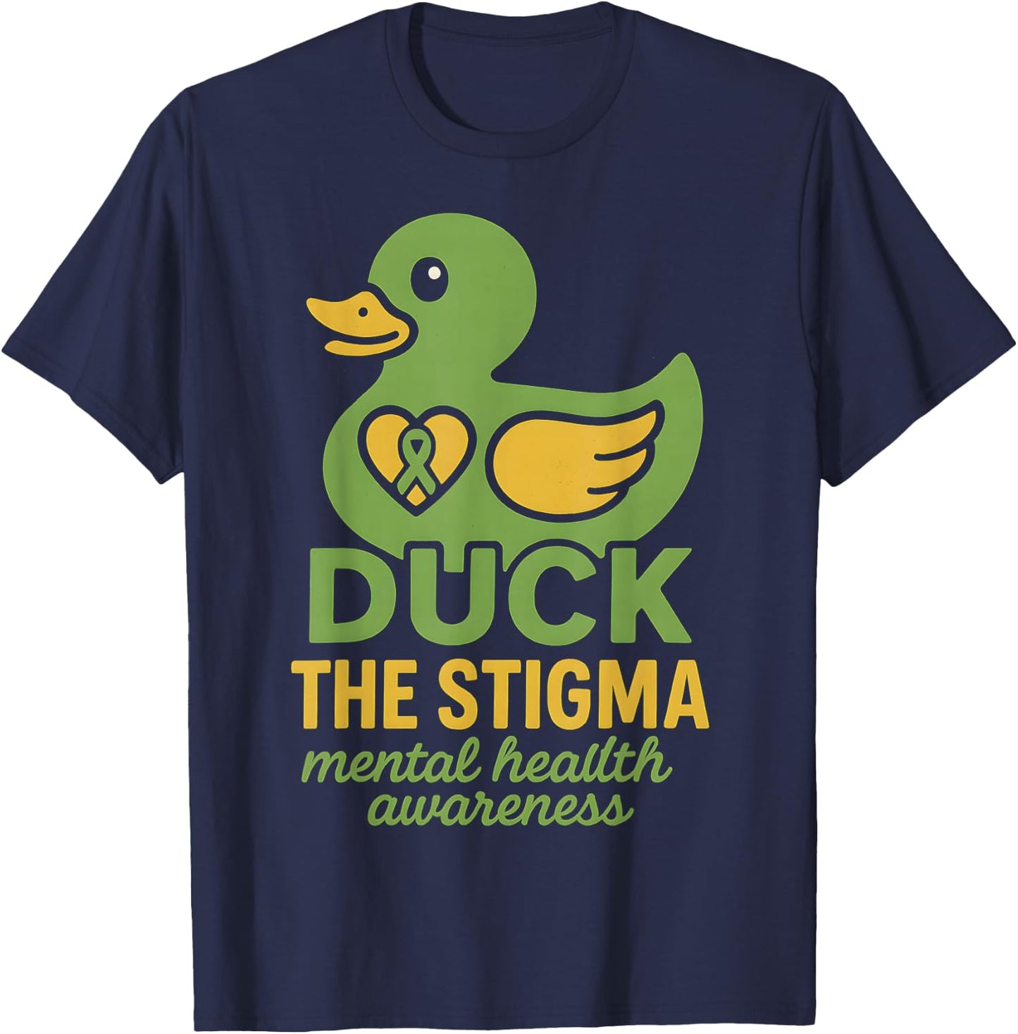 Mental Health Awareness Rubber Duck Women's Rubber Ducky T-Shirt - T-Shirt | Navy