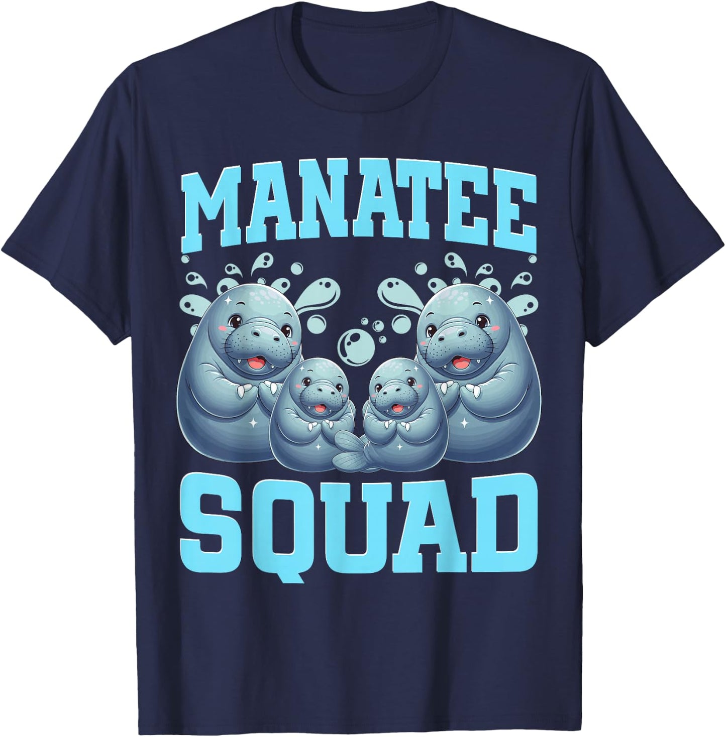 Manatees Lover Sea Cow Ocean Manatee Squad T-Shirt - T-Shirt | Navy