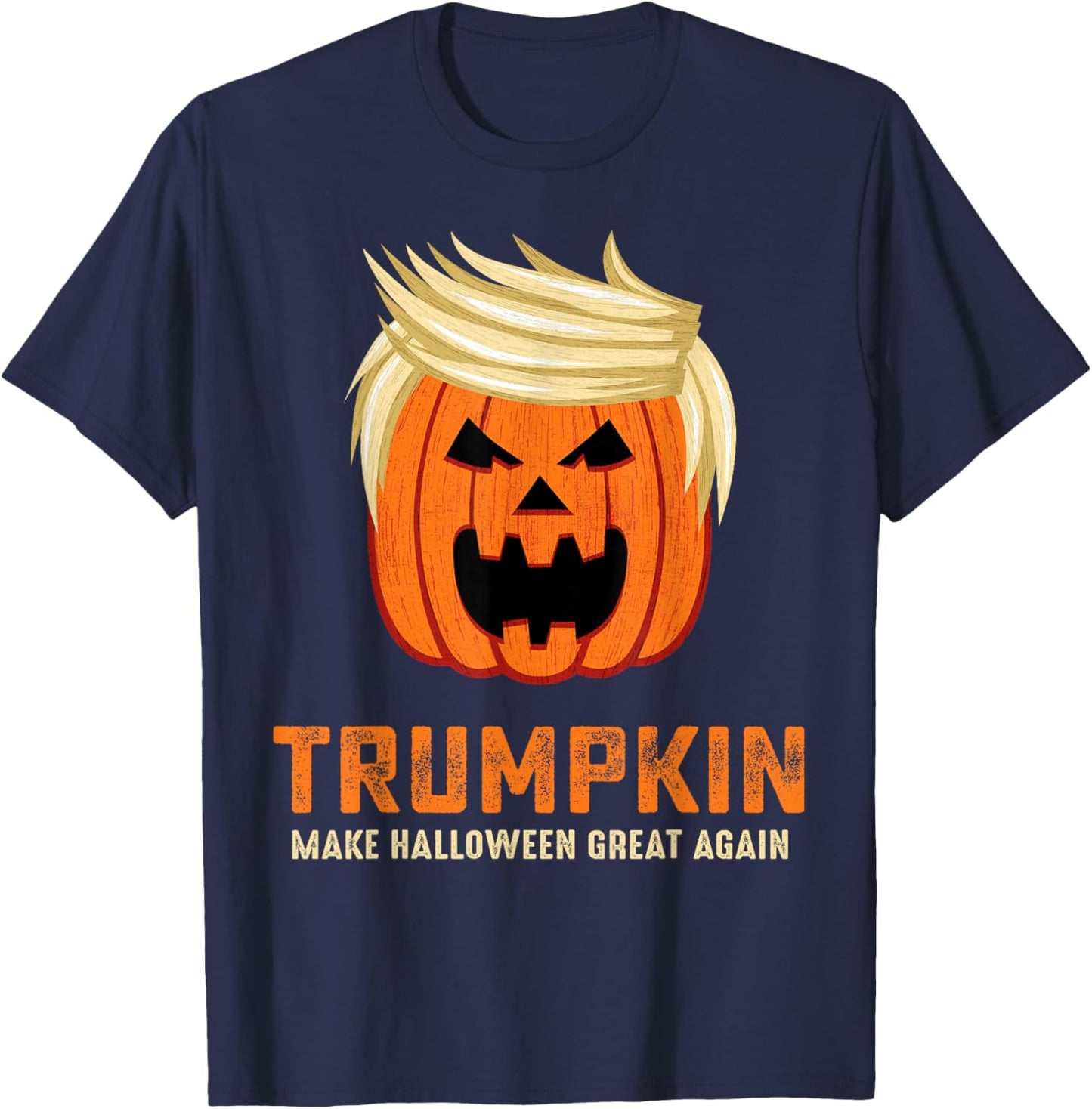 Halloween Trumpkin Funny T-Shirt - T-Shirt | Navy
