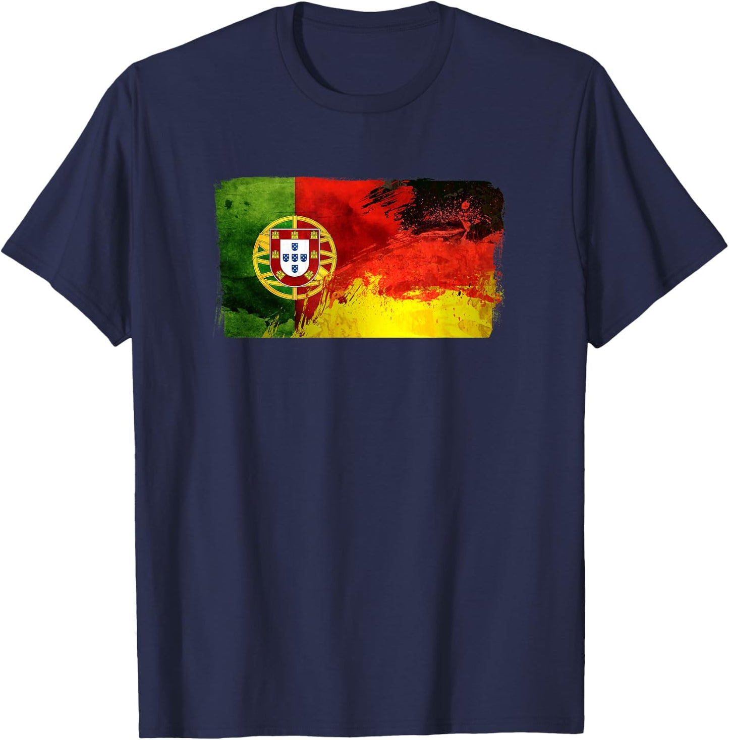 Portugal Deutschland Fusion Fußball Sport Wettkampf Freunde T-Shirt - T-Shirt | Navy