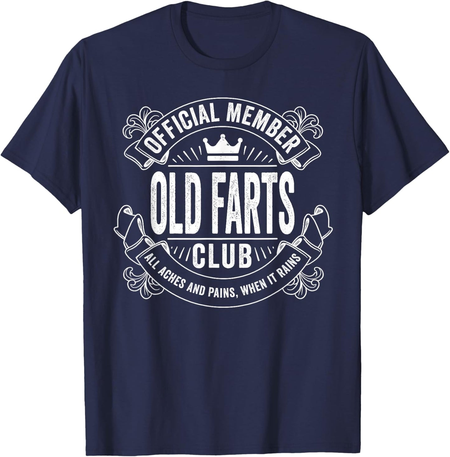 Funny Old People Gag Gift Official Member of the Old T-Shirt - T-Shirt | Navy