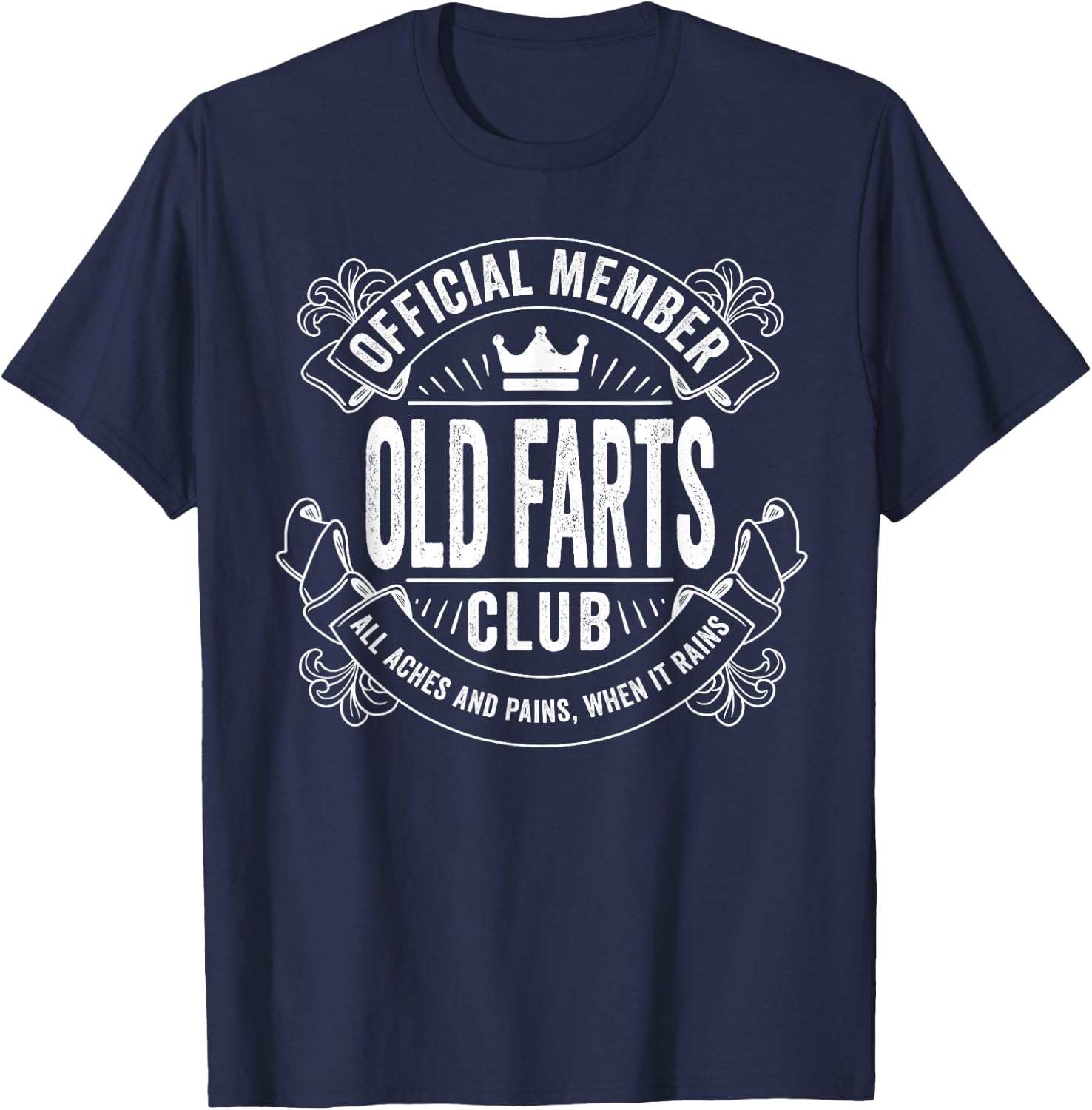 Funny Old People Gag Gift Official Member of the Old T-Shirt - T-Shirt | Navy