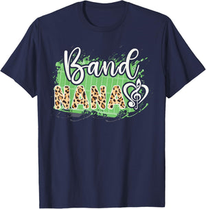 Band Nana Marching Band Nana Grandma Leopard T-Shirt - T-Shirt | Navy