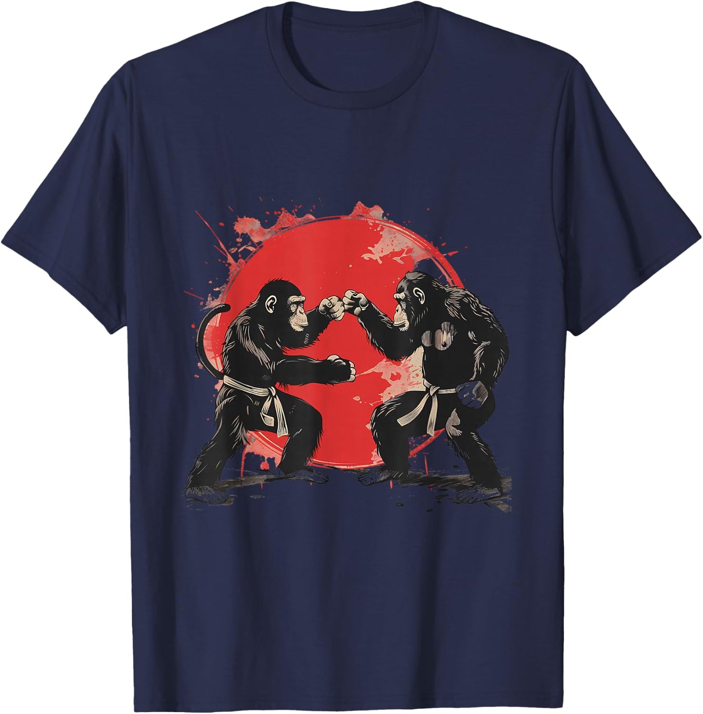 MMA Monkey Taekwondo Jiu-Jitsu Martial Arts Kickboxing T-Shirt - T-Shirt | Navy