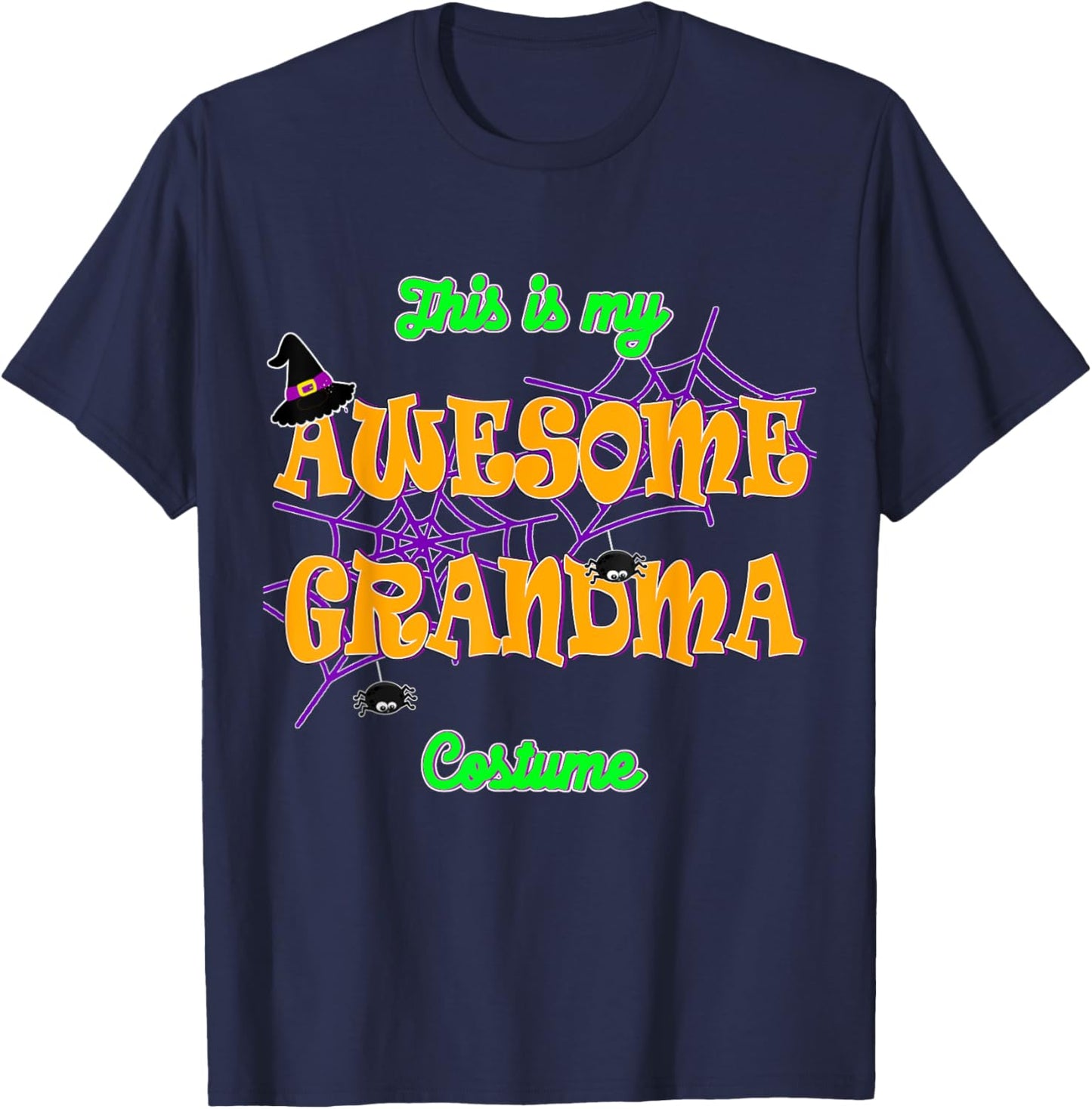 This is my Awesome Grandma Halloween Costume T-Shirt - T-Shirt | Navy