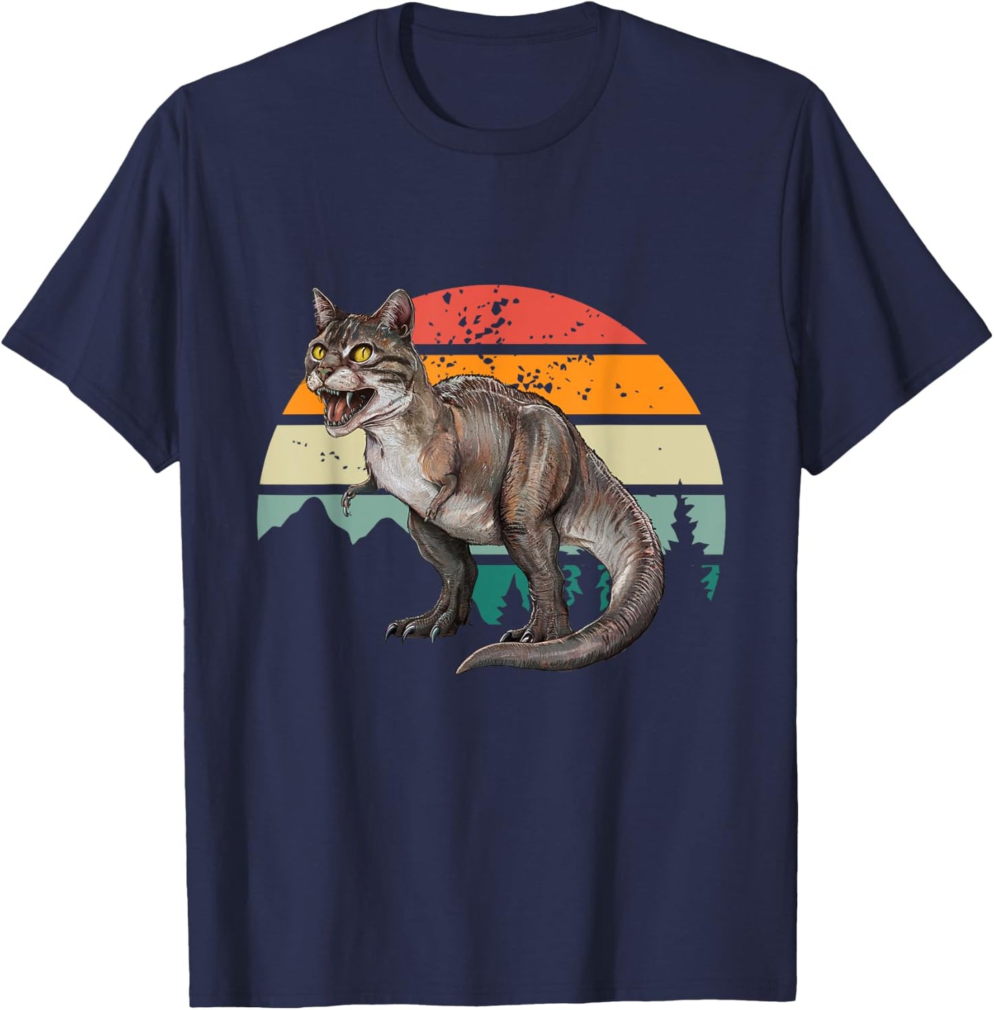 Catosaurus Rex Cat T-Rex Tyrannosaurus Funny Men Women Kids T-Shirt - T-Shirt | Navy