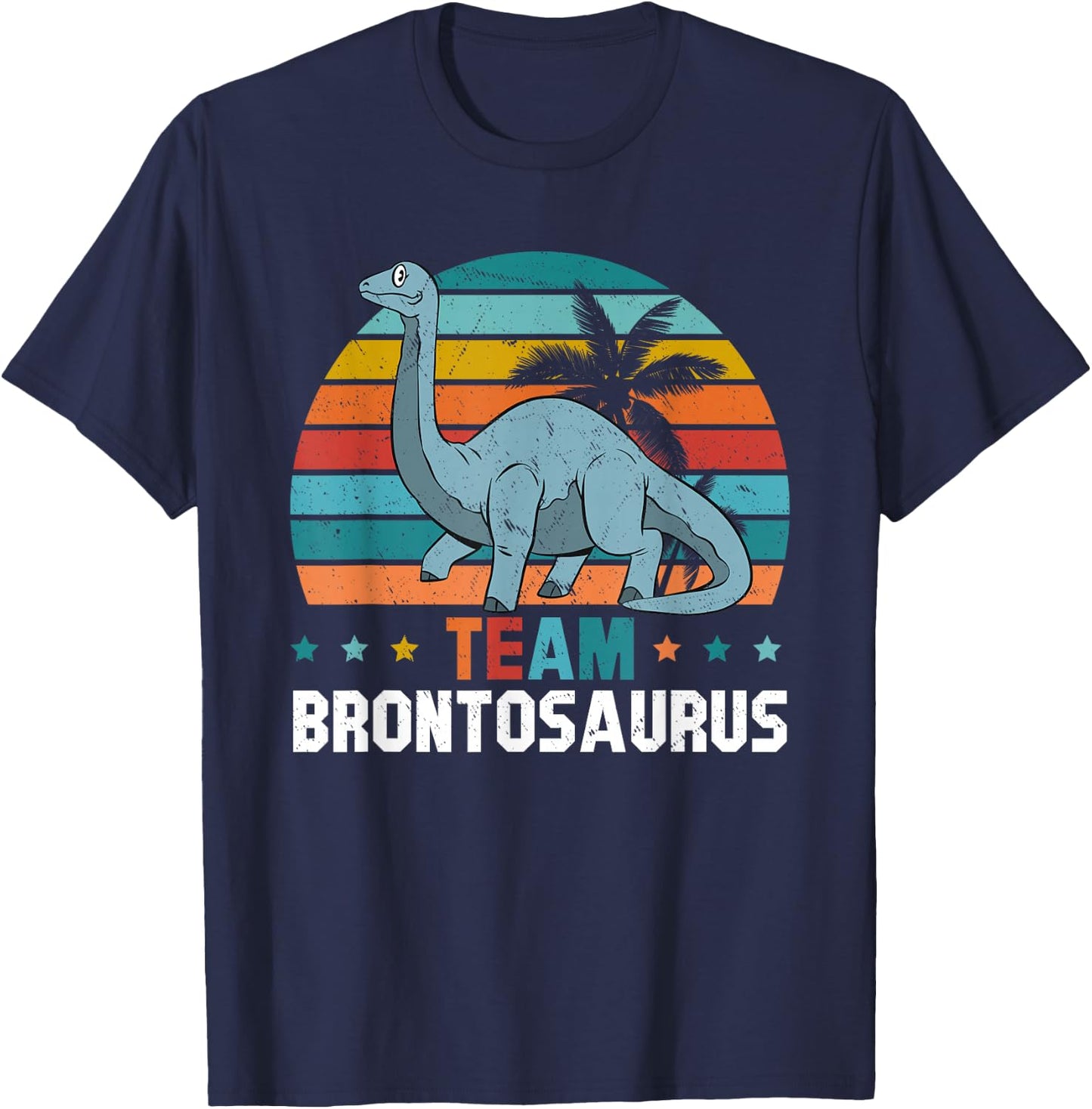 Dinosaur Funny Dino Lover - Team Brontosaurus T-Shirt - T-Shirt | Navy