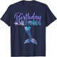Birthday Mermaid Party Girl Tail Matching Mermaid Squad T-Shirt - T-Shirt | Navy