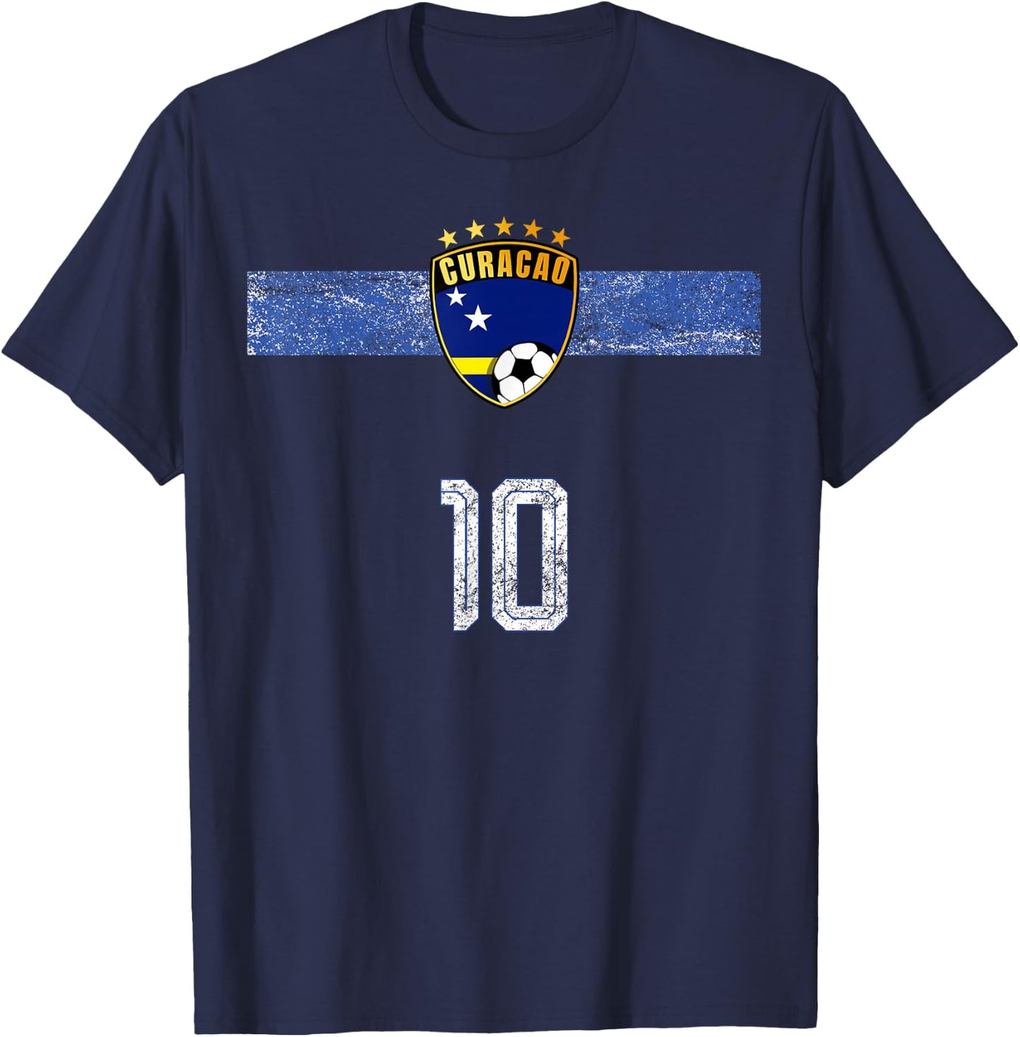 Retro Curacao Flagge Curacaoan Pride Lovers T-Shirt - T-Shirt | Navy