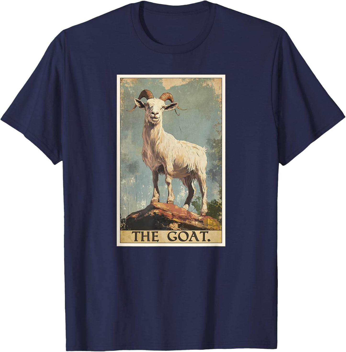 Goat Tarot Card Goats Goat T-Shirt - T-Shirt | Navy