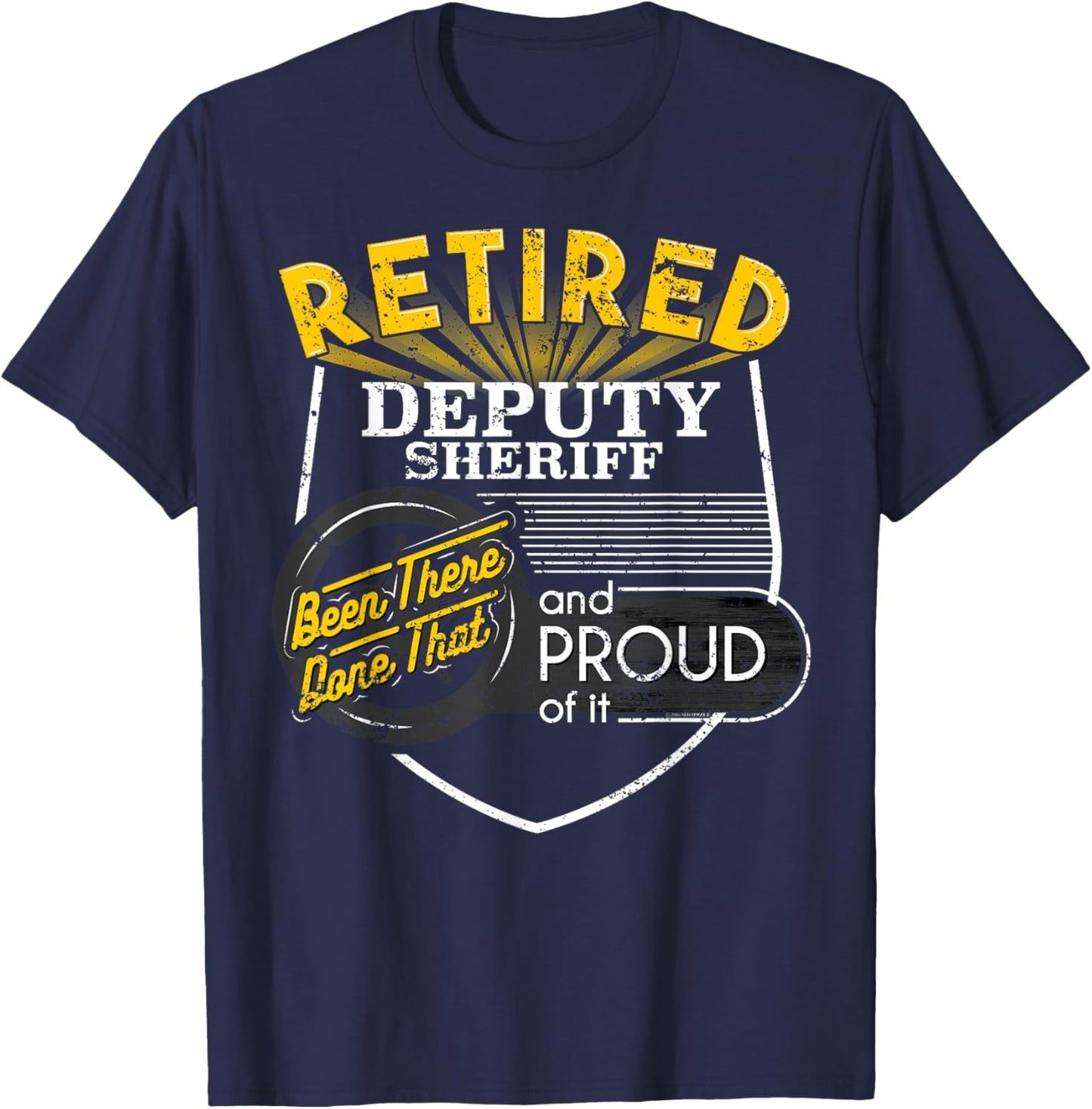 Retired Deputy Sheriff Shirt Sheriff Deputy Gift T-Shirt - T-Shirt | Navy