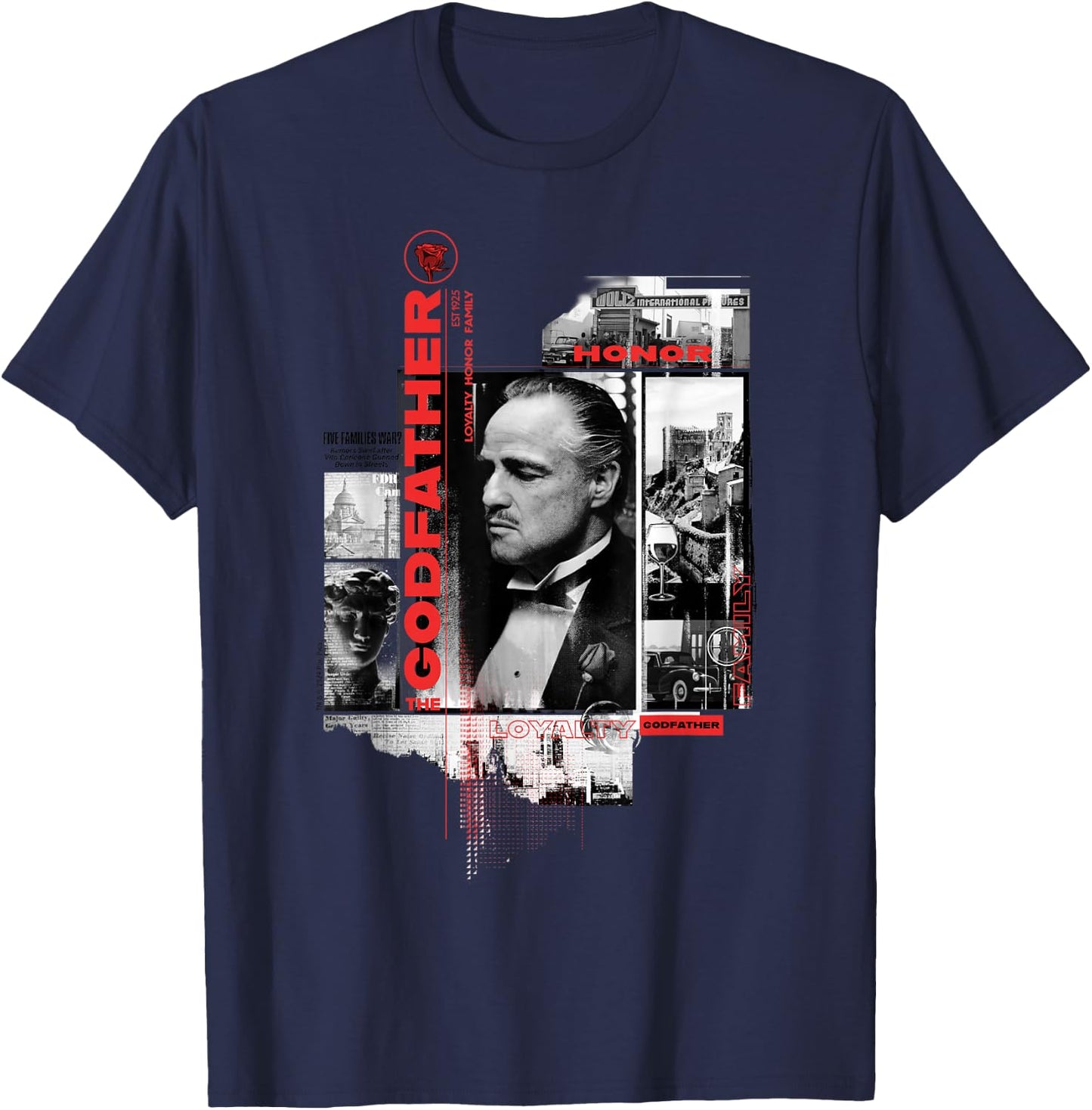 Godfather Don Collage T-Shirt - T-Shirt | Navy