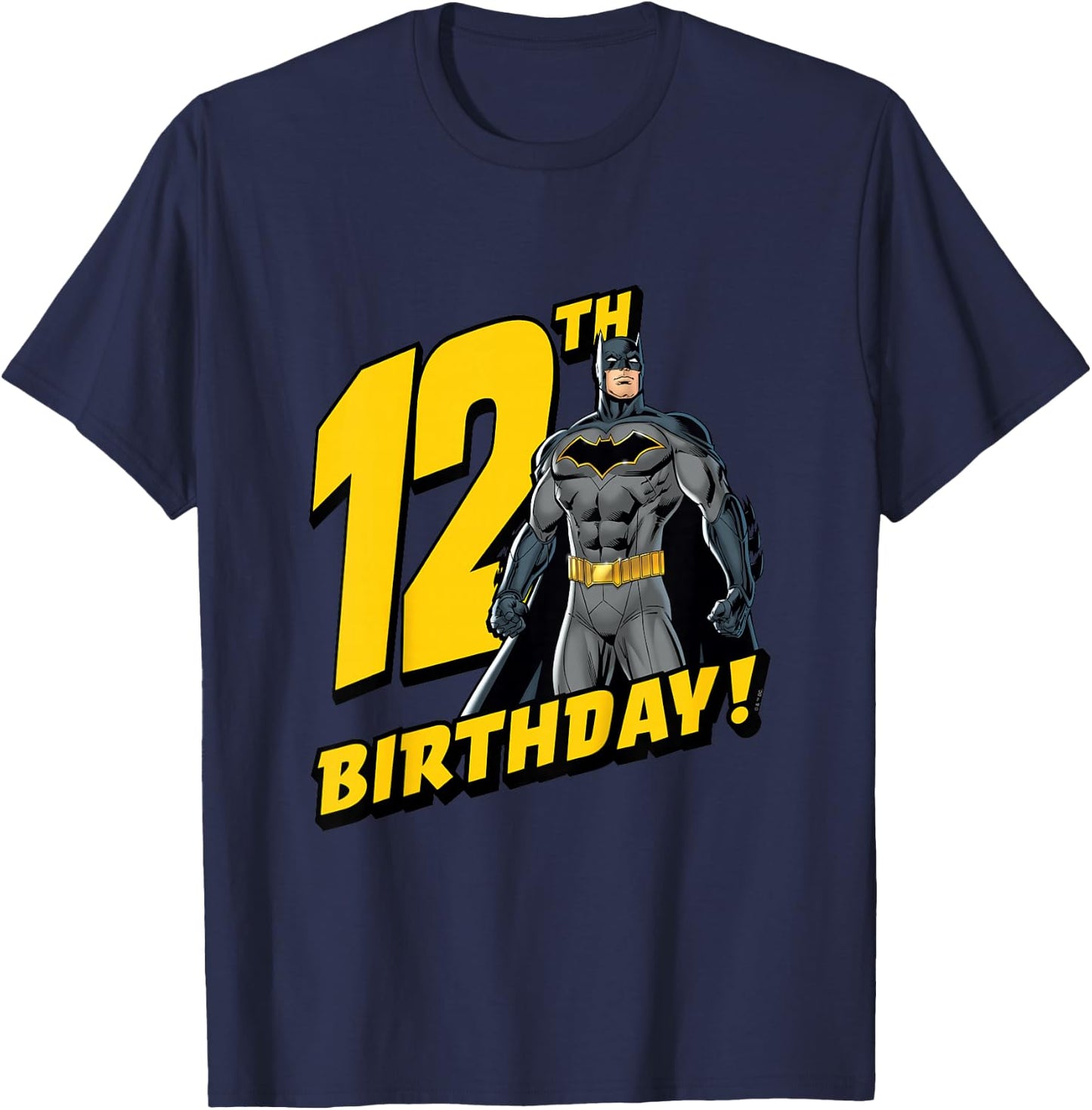 Kids Batman 12th Birthday T-Shirt - T-Shirt | Navy