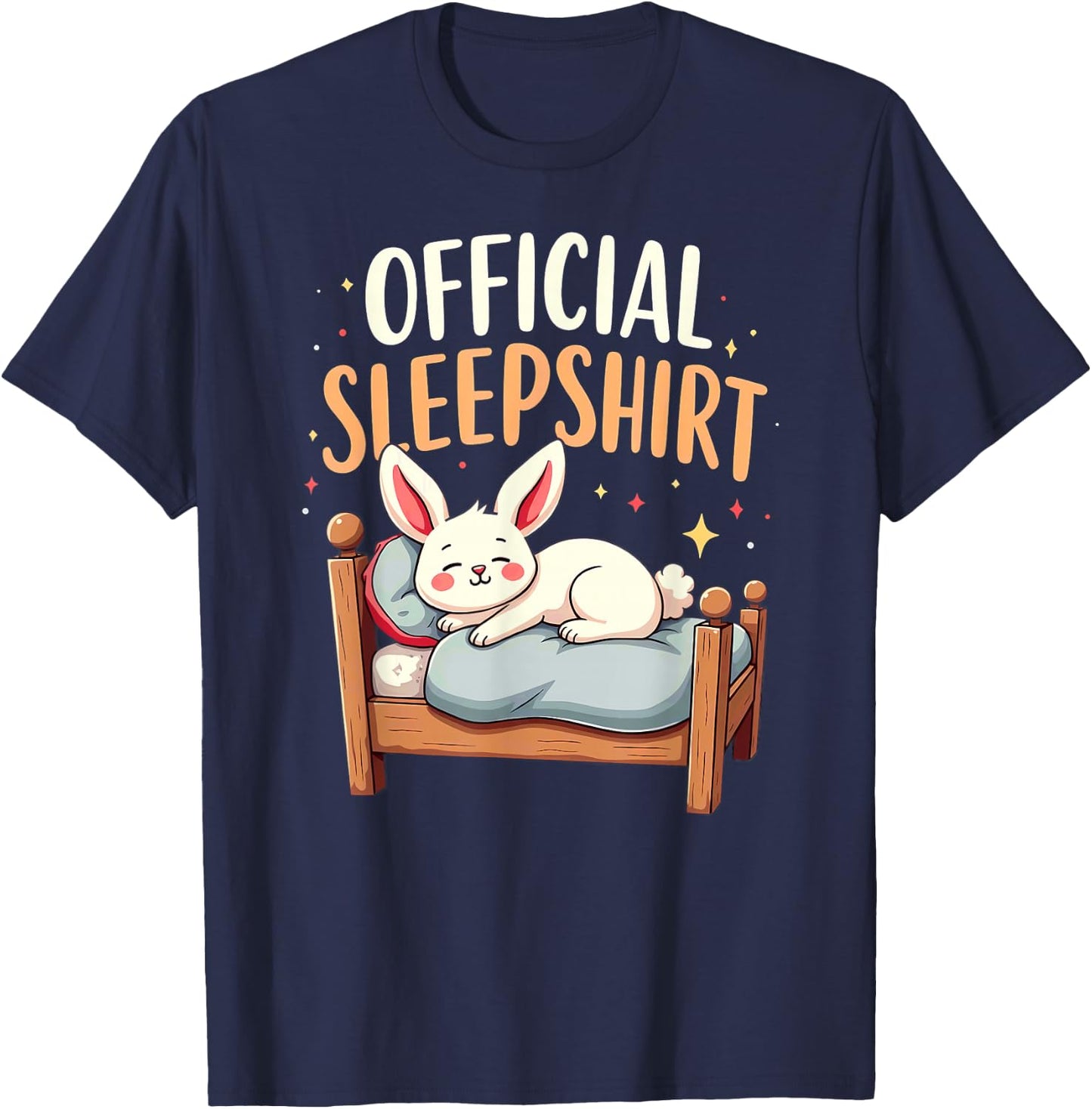 Official Sleepshirt Bunny Rabbit Sleeping T-Shirt - T-Shirt | Navy