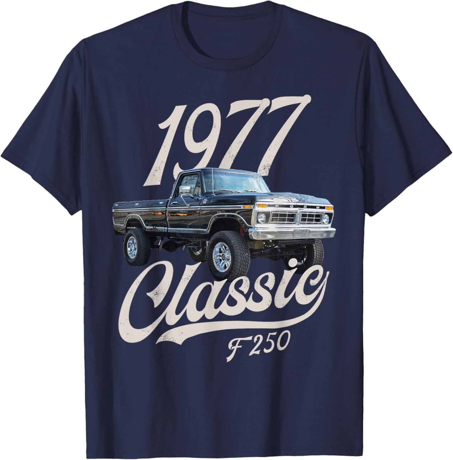 1977 classic f250 black , Small T-Shirt - T-Shirt | Navy