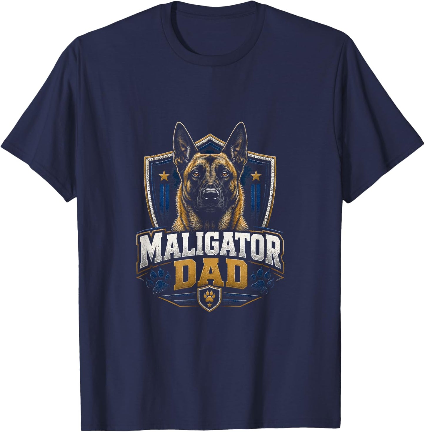 Maligator Dad Belgian Malinois T-Shirt - T-Shirt | Navy