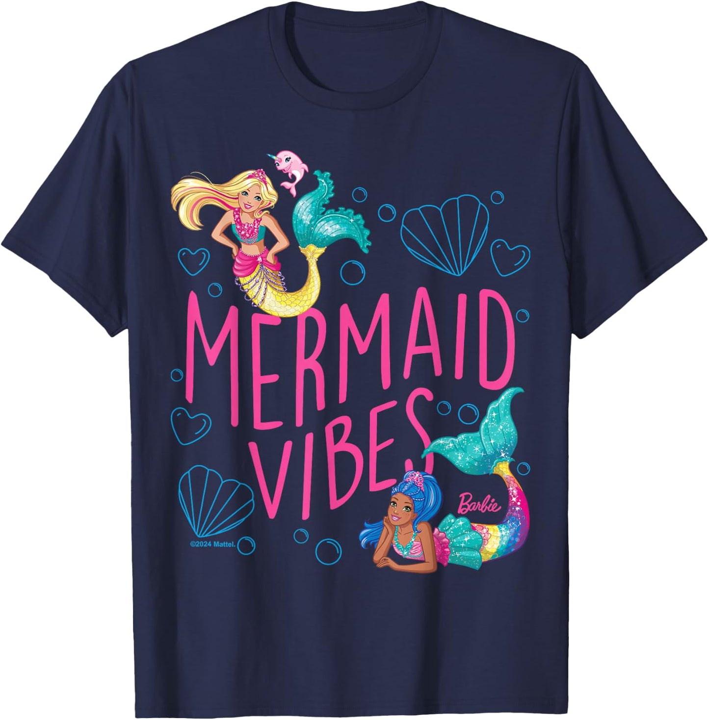 Barbie Mermaid Vibes T-Shirt - T-Shirt | Navy