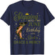 Stepping Into My June Women Camo High Heels Birthday T-Shirt - T-Shirt | Navy