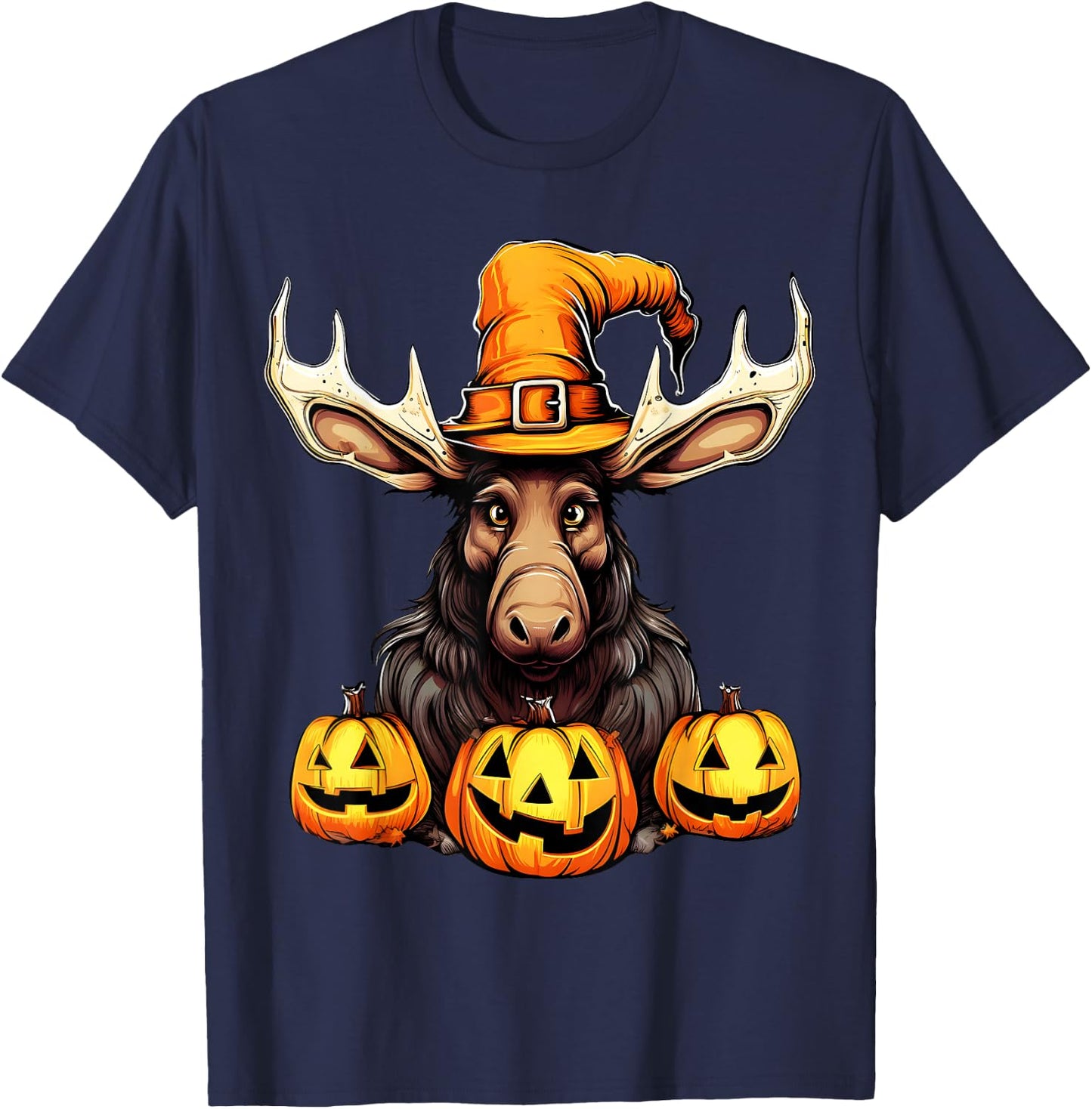 Moose Halloween Costume - Animal Moose Lover Halloween T-Shirt - T-Shirt | Navy