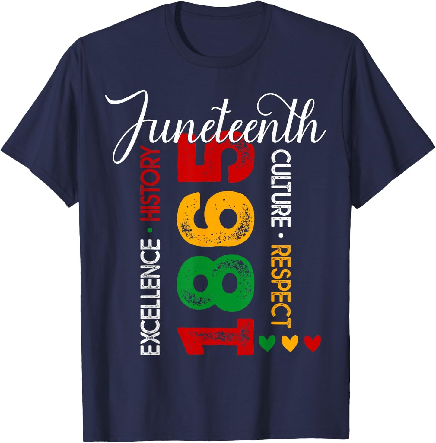 Juneteenth 1865 Independence Day Black History Afro Women T-Shirt - T-Shirt | Navy