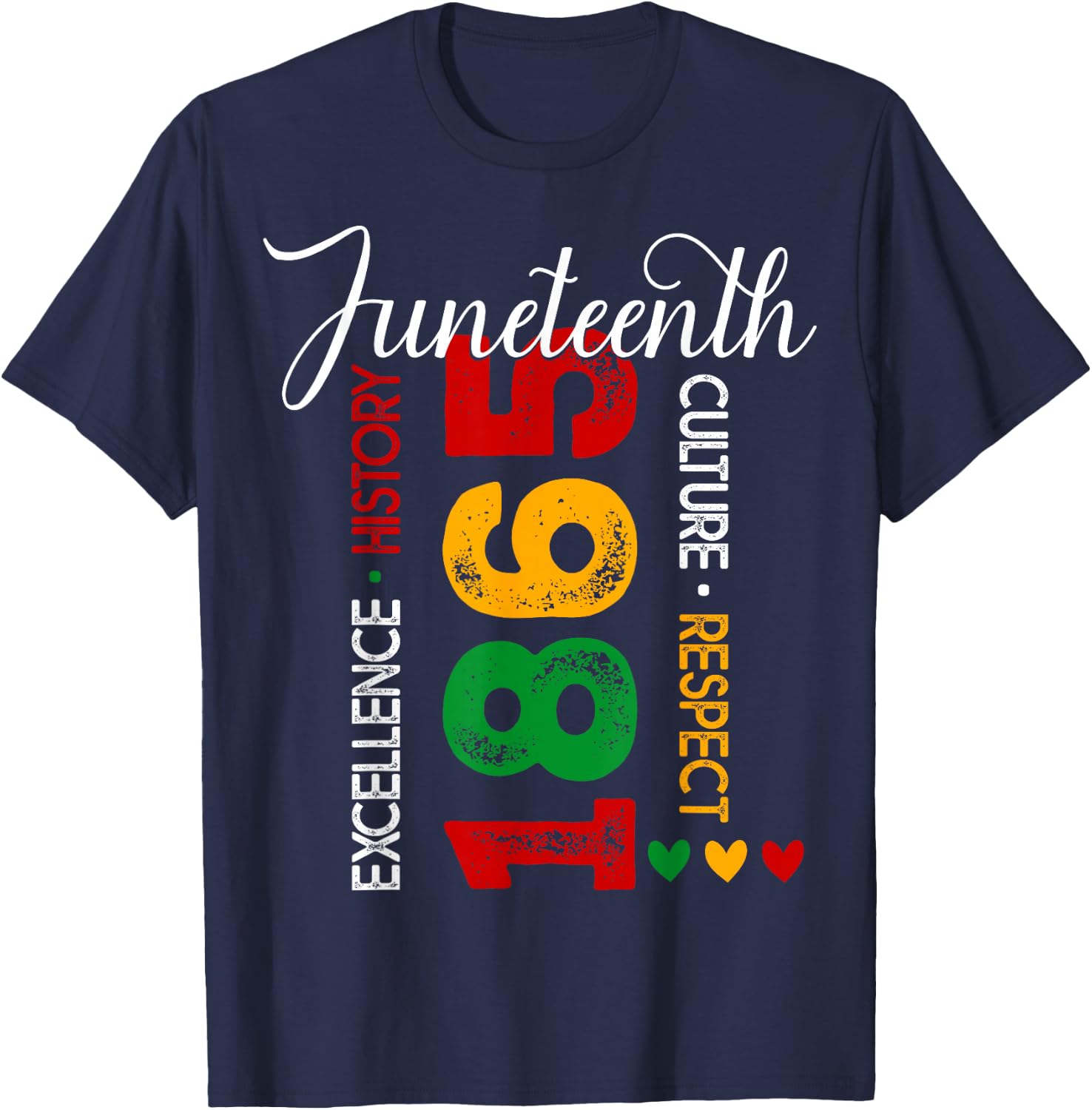 Juneteenth 1865 Independence Day Black History Afro Women T-Shirt - T-Shirt | Navy