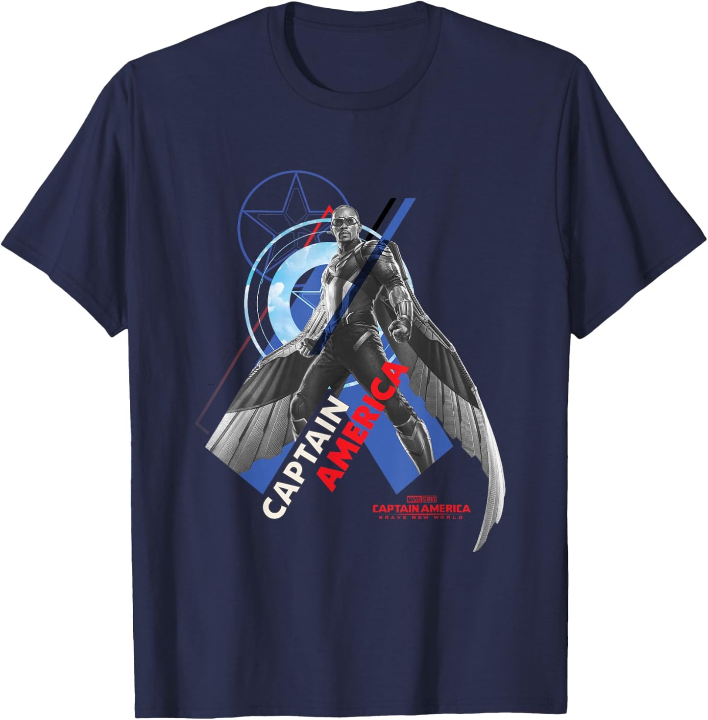 Marvel Captain America: Brave New World New Captain America T-Shirt - T-Shirt | Navy