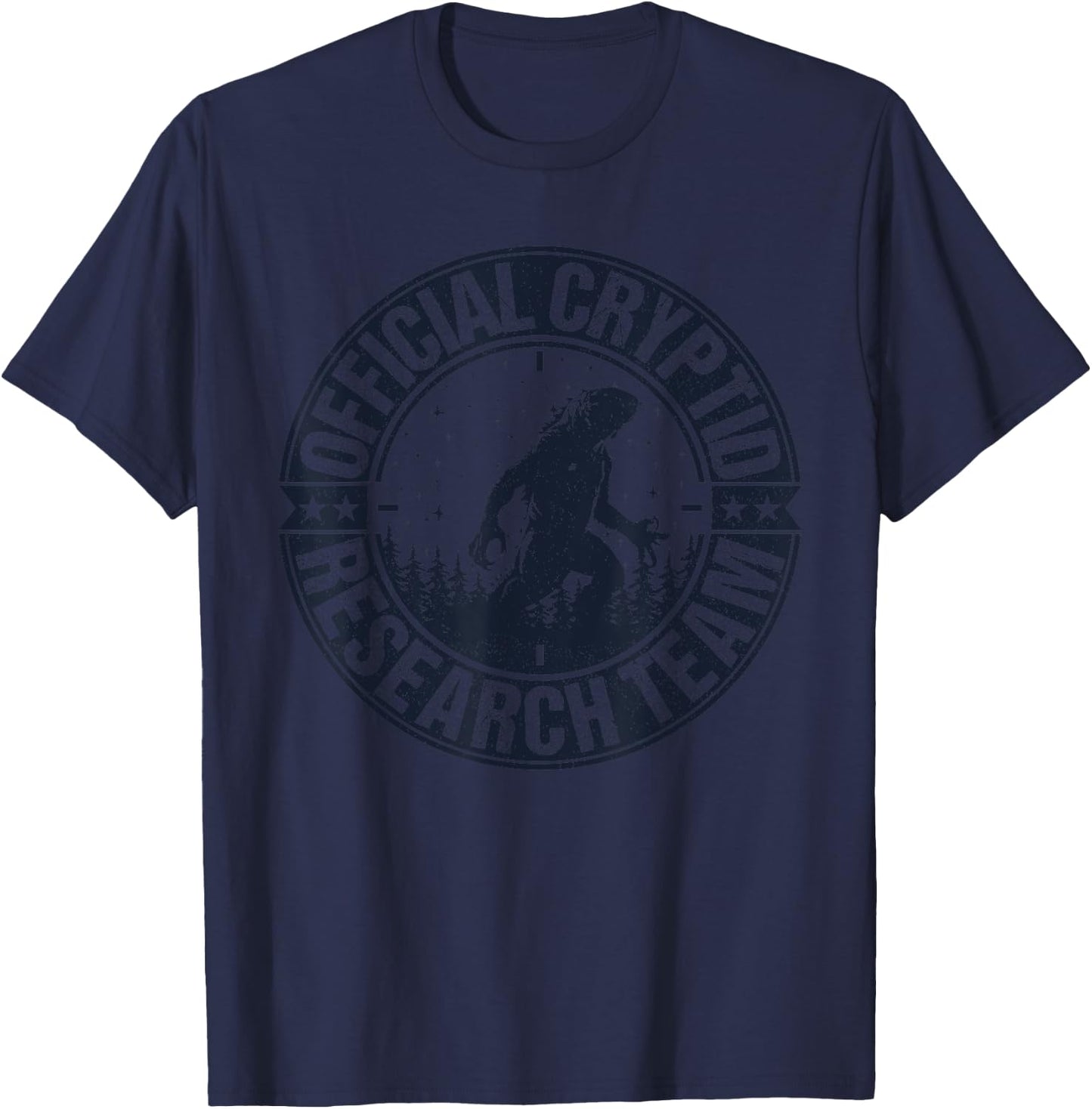 Official Cryptid Research Team Lizardman Hunting Lizard T-Shirt - T-Shirt | Navy