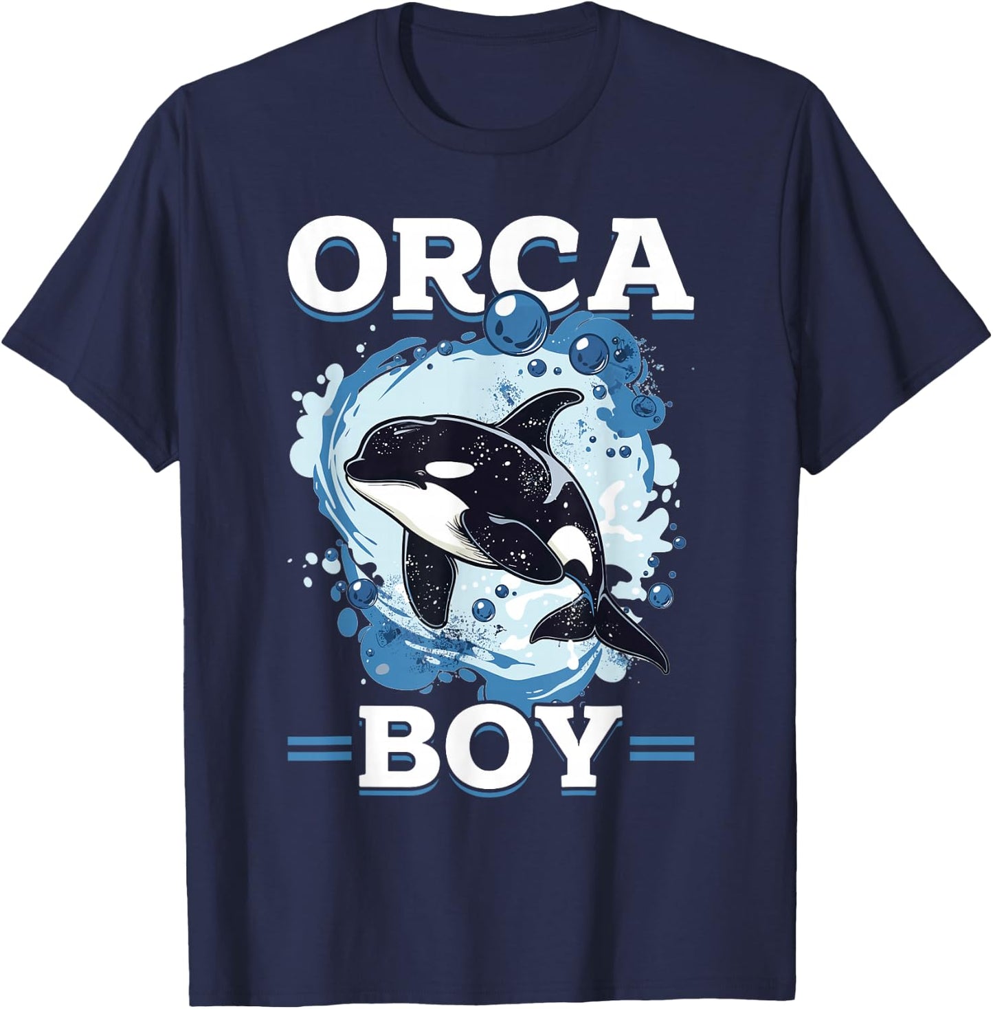 Funny Orca Animal Orca Boy T-Shirt - T-Shirt | Navy