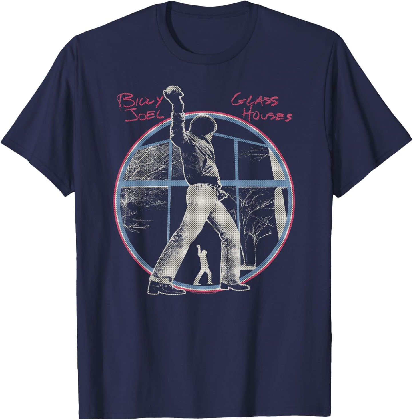 Billy Joel - Glass Houses T-Shirt - T-Shirt | Navy