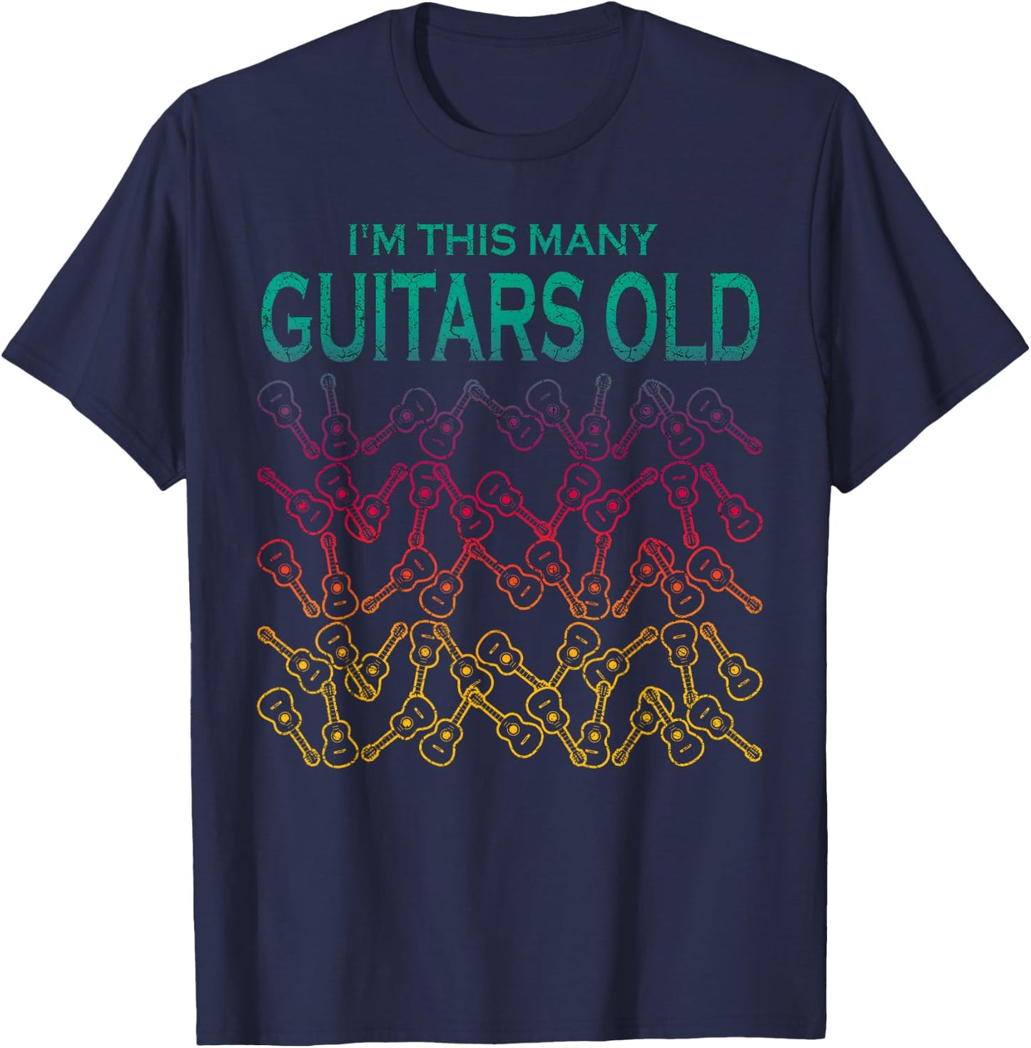 Funny 50 Year Guitar Player Musician 50th Birthday T-Shirt - T-Shirt | Navy