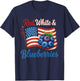 (2 Side) Red White Blueberries Funny Patriotic USA Flag T-Shirt - T-Shirt | Navy