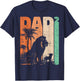 Retro Lion Father with Two Cubs Dad Squared Father's Day T-Shirt - T-Shirt | Navy