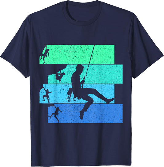 Klettern Kletterer Bouldern Bergsteigen Kinder Herren T-Shirt - T-Shirt | Navy