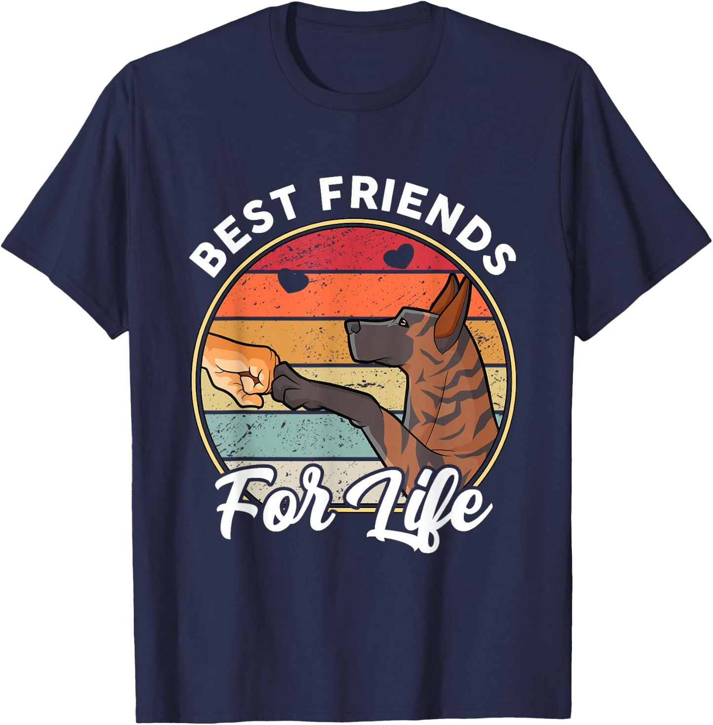 Best friends for life Dutch Shepherd T-Shirt - T-Shirt | Navy