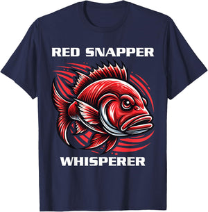 Red Snapper Whisperer, Red Snapper Fishing, Red Snapper T-Shirt - T-Shirt | Navy