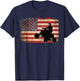 American USA Flag Quad Bike Four Wheeler Gift T Shirt Women Kids Men T-Shirt - T-Shirt | Navy