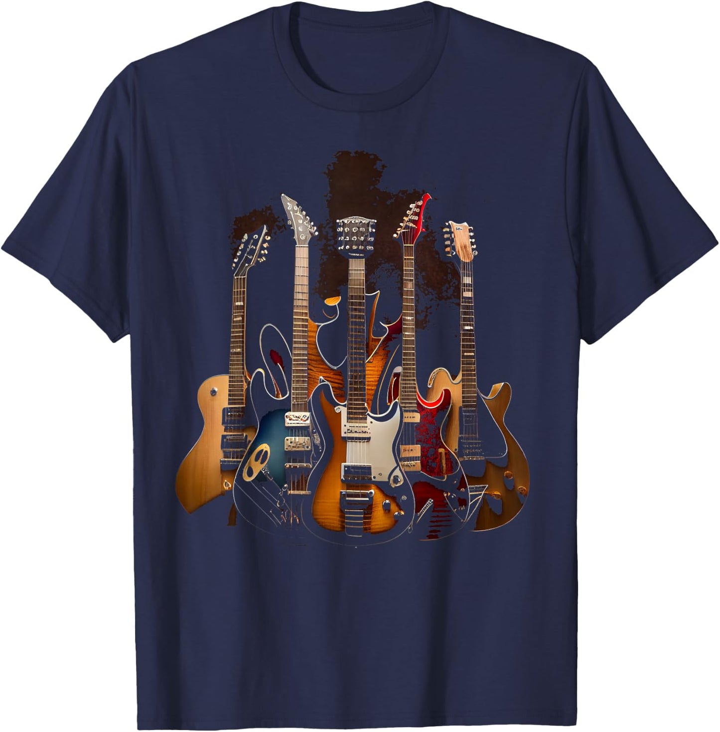 Gitarren Musiker Gitarristen T-Shirt - T-Shirt | Navy