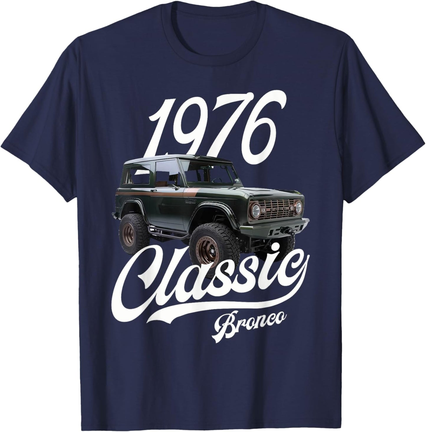 Classic bronco 1976 Green T-Shirt - T-Shirt | Navy
