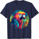 Colourful Parrot T-Shirt - T-Shirt | Navy