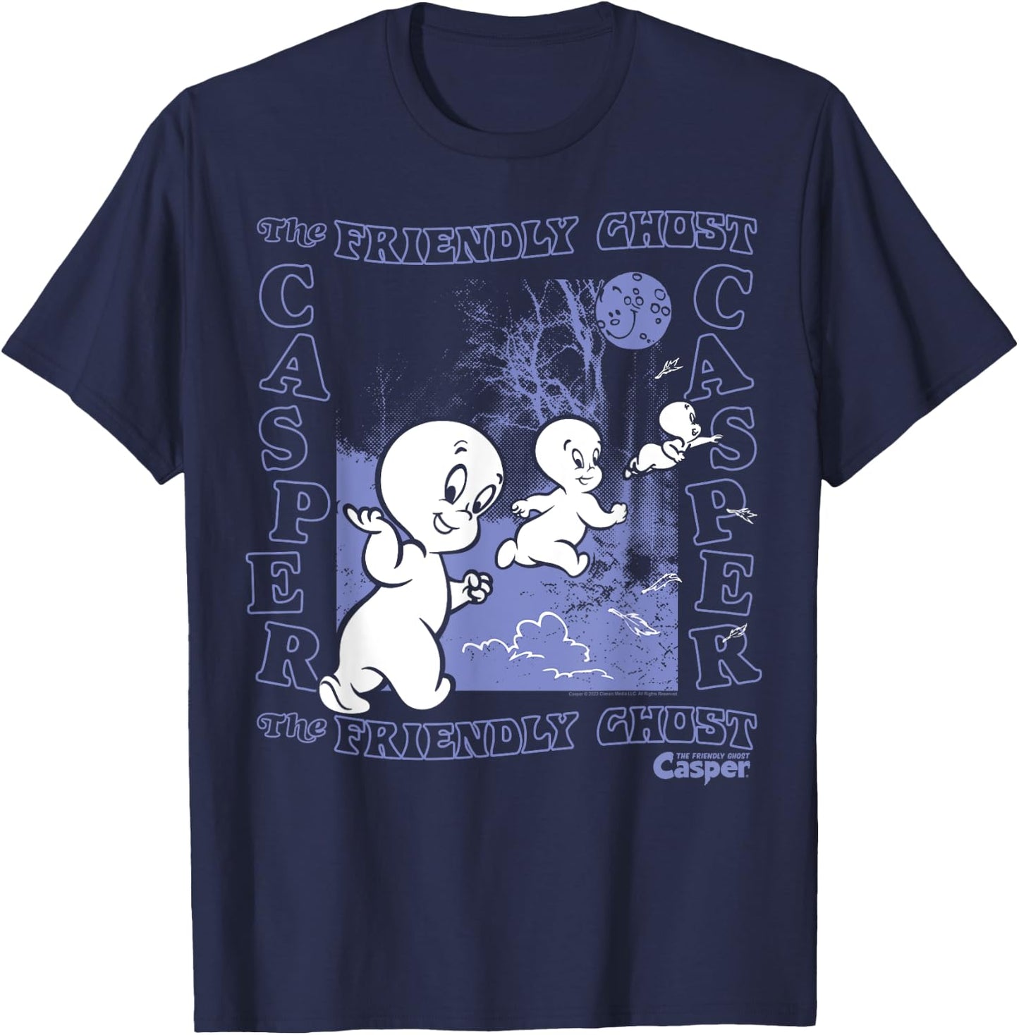 Casper The Friendly Ghost Nighttime T-Shirt - T-Shirt | Navy