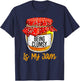 Funny Being clumsy Is My Jam Meme T-Shirt - T-Shirt | Navy