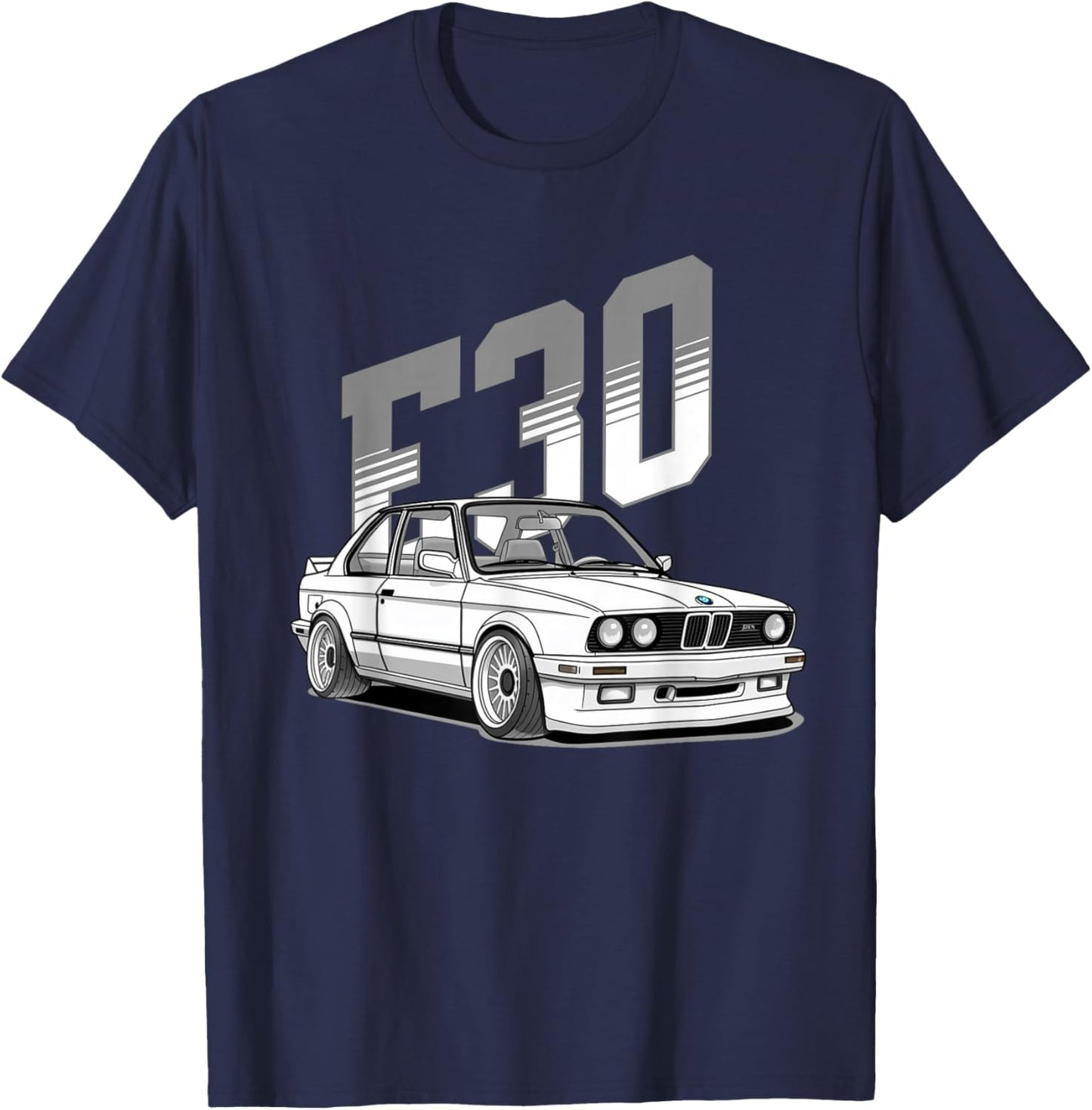 The 80s motorsport legend on Street , Black, S T-Shirt - T-Shirt | Navy