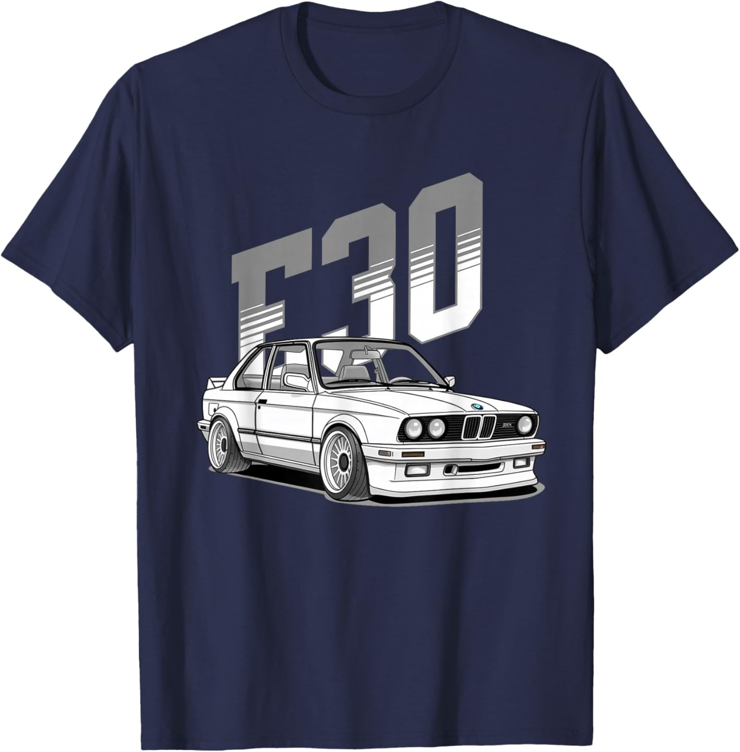 The 80s motorsport legend on Street , Black, S T-Shirt - T-Shirt | Navy