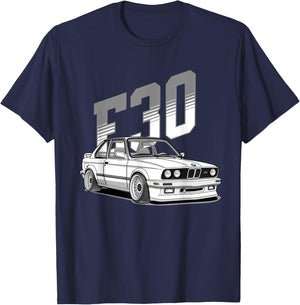 The 80s motorsport legend on Street , Black, S T-Shirt - T-Shirt | Navy