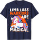 Warriors Are Magical Limb Loss Awareness Ribbon Unicorn T-Shirt - T-Shirt | Navy
